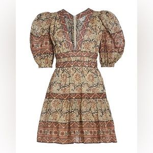 Sea New York Marlee Puff-Sleeve Dress Color: CLAY 
Size: Medium NWT